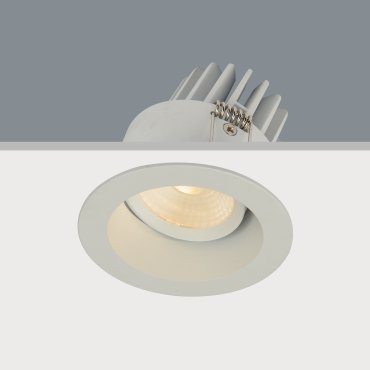Artdelight Venice 2408 - Einbaustrahler - Ø 80 mm, Ø 68 mm Einbaumaß - 8W dimmbare LED inkl. - IP44 - weiß
