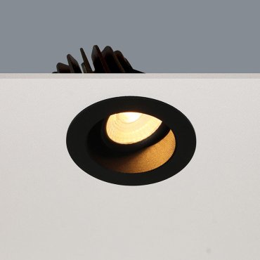 Artdelight Venice 2408 - Einbaustrahler - Ø 80 mm, Ø 68 mm Einbaumaß - 8W dimmbare LED inkl. - IP44 - schwarz
