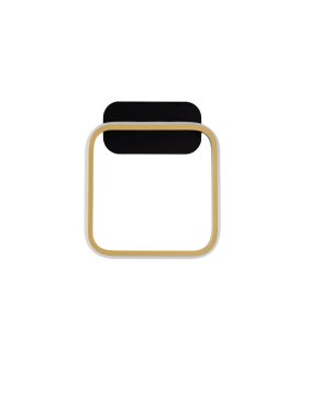 Nova Luce Imar - wandleuchte - 20 x 24 x 5,5 cm - 13W LED inkl. - sand schwarz und gold