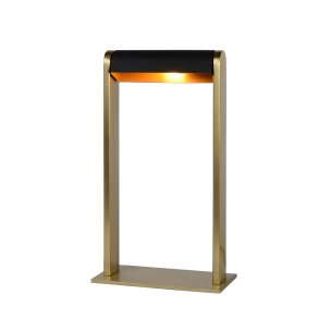 Lucide Loras - Tischleuchte - 18 x 9 x 32,5 cm - matt gold und schwarz