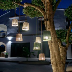 New Garden Conta Mini - Hängeleuchte mit wiederaufladbarem Leuchtmittel und Fernbedienung - Ø14,5 x 314,6 cm - 3W LED inkl. - IP54 - grün