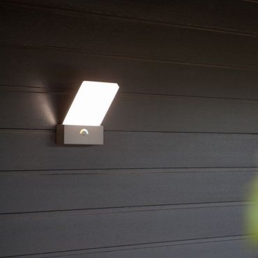 Lutec Pano - Außenwandleuchte - 14 x 13 x 19 cm - 17,5W LED inkl. - IP54 - dunkelgrau