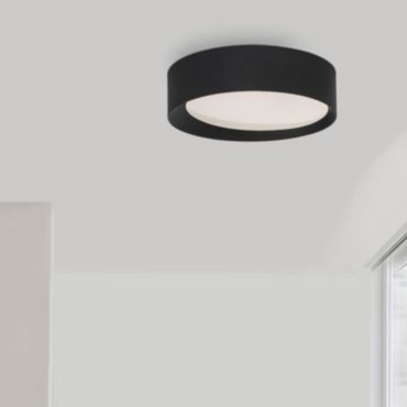 Nova Luce Oby - deckenleuchte - Ø 45 x 12 cm - 30W dimmbare LED inkl. - sand schwarz