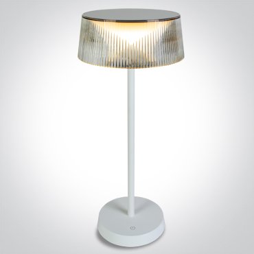 ONE Light Portable Table Lights - wiederaufladbare Tischleuchte - Ø 15,4 x 37 cm - 2W dimmbare LED inkl - IP44 - weiß