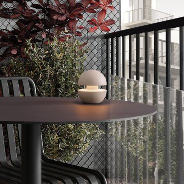 Nova Luce Puk - tragbare wiederaufladbare Lichtquelle - Ø 10 x 11,4 cm - 2W dimmbare LED inkl. - IP54 - Sand