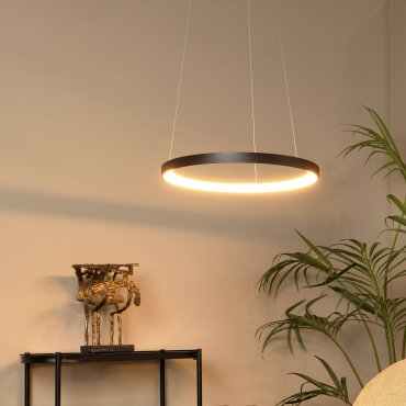 Lucide Vidal - Hängeleuchte - Ø 58 x 70 cm - 50W LED inkl - schwarz
