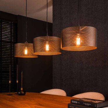 Vico Mesh Round - Hängeleuchte - 120 x 30 x 150 cm - schwarz