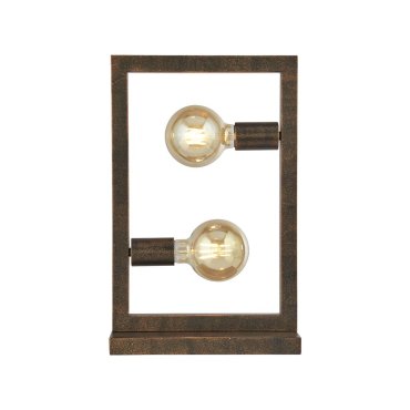 Searchlight Oblong - Tischlampe - 12 x 46 cm - rustikal braun