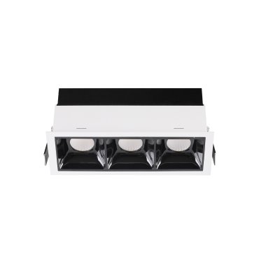 Nova Luce Sorel - Einbaustrahler - 157 x 62 mm, 150 x 57 mm Einbaumaß - 3 x 7W LED inkl. - weiß und schwarz