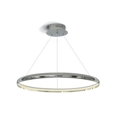 ONE Light LED Pendelleuchte Rings - Hängeleuchte - Ø 60 x 150 cm - 19W LED inkl. - Chrom