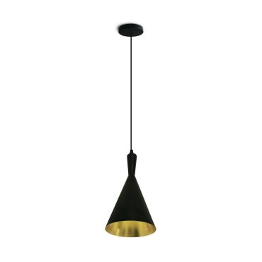 ONE Light Retro Pendelleuchten - Hängeleuchte - Ø 18,5 x 198 cm - schwarz und Messing