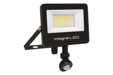Integral LED Super Slim 2 – strahler mit bewegungsmelder – 18,6 x 3,9 x 22,3 cm – 50W LED inkl. – IP67 – schwarz