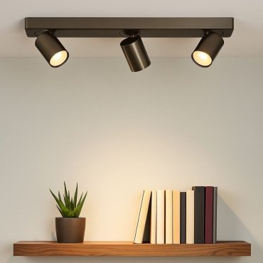 Projectlight Phoebe - Aufbaustrahler 3L - 54 x 7 x 11 cm - bronzefarben