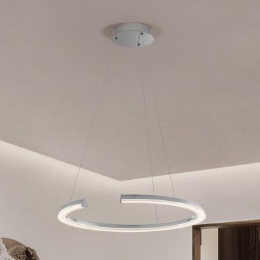 Nova Luce Elmo - Hängelampe  - Ø 64 x 125 cm - 48W dimmbar LED inkl. - Chrom Edelstahl