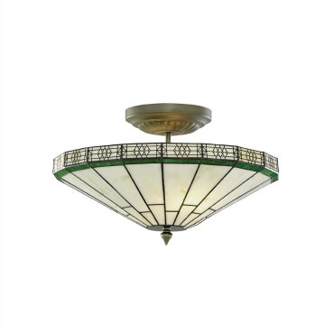 Searchlight New York - Deckenleuchte - Ø 41 x 25,2 cm - bernsteinfarben