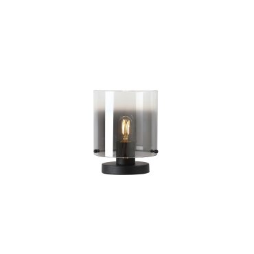 Searchlight Sweden - Tischleuchte - Ø 20 x 26 cm - mattschwarz und rauchig ombre