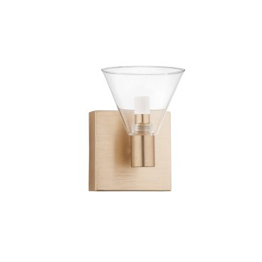 Nova Luce Marce - Wandleuchte - 12 x 14,5 x 17,5 cm - 5W LED inkl. - gold und transparent