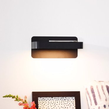 Lucide Atkin - Nachttischlampe mit USB-Anschluss - 25 x 14 x 11,5 cm - 5W LED inkl. - schwarz