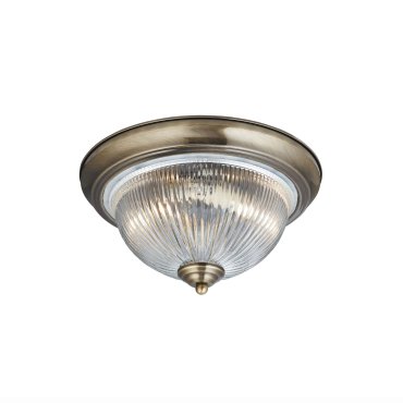 Searchlight Flush - Deckenleuchte - Ø 29 x 14,5 cm - IP44 - Messing antik
