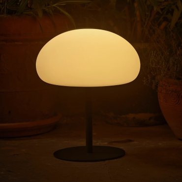 Nordlux Sponge - Outdoor-Tischleuchte - wiederaufladbar über USB-Kabel - Ø 34 x 40,5 cm - 3 Stufen Moodmaker-Funktion - 6,8W LED inkl. - IP65 - weiß