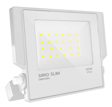 Century Italia Sirio Slim - Scheinwerfer - 16 x 2,9 x 14,7 cm - 20W LED inkl. - 4000K - IP66 - weiß