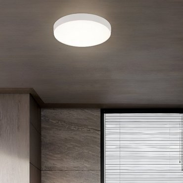 Nova Luce Roi - Deckenleuchte - Ø 40 x 8,5 cm - 37W dimmbar LED inkl. - Sand Weiß