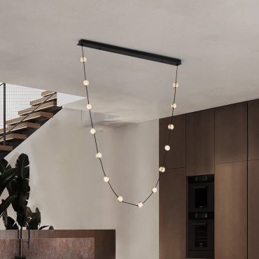 Nova Luce Alcinoe - Hängelampe - 10 x 160 x 127 cm - 46W dimmbar LED inkl. - matt schwarz und gold