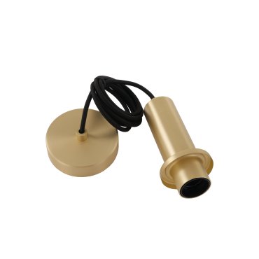 Artdelight Pipe - Pendelleuchte mit Eisenkabel - Ø 10 x 168 cm - matt gold
