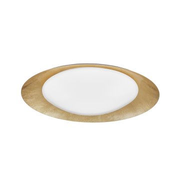 Nova Luce Zano - Deckenleuchte - Ø 50 x 10 cm - 28W dimmbare LED inkl. - gold und weiß