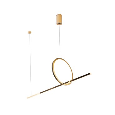 Maxlight Lozanna - Pendelleuchte - 100 x 30 x 150 cm - 18W LED inkl - gold