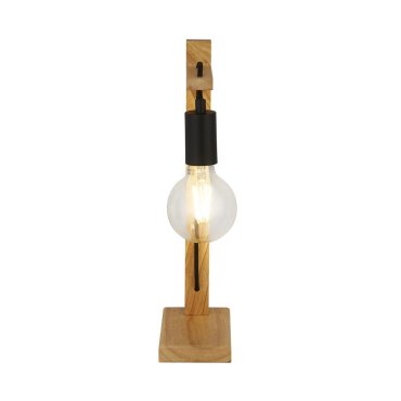Searchlight Woody - Tischleuchte - 17 x 42,5 cm - schwarz und braun