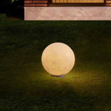 Nova Luce Moon - Gartenpfosten auf Erdspieß - Ø 40 x 40 cm - IP65 - Weiß
