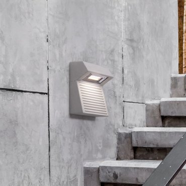 Nova Luce Moris - Außenwandleuchte - 20 x 21,5 x 9 cm - 8W LED inkl. - IP65 - grau