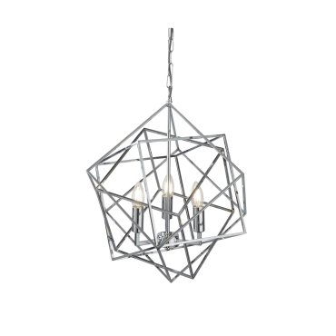 Searchlight Cube - Kronleuchter - Ø 48 x 150 cm - Chrom