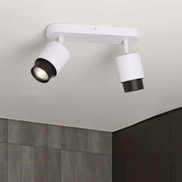 Nova Luce Ison - Aufbaustrahler 2L - 40 x 17 x 14 cm - Sand Weiß