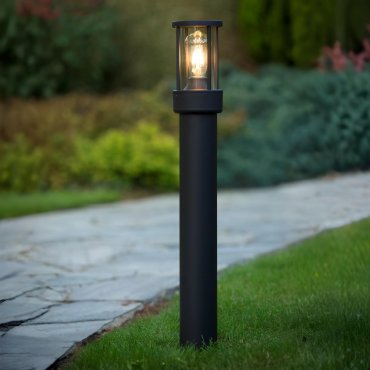 Lucide Lori - Gartenleuchte mit Tag-/Nachtsensor - Ø 12 x 80 cm - IP44 - schwarz