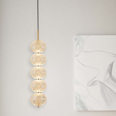 Nova Luce Klelia - Hängelampe - Ø 15 x 150 cm - 30W dimmbar LED inkl. - messing gold