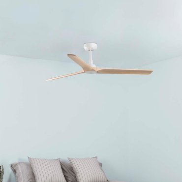 Faro Heywood L - Deckenventilator - Ø 132 cm - matt Weiß und Kiefer