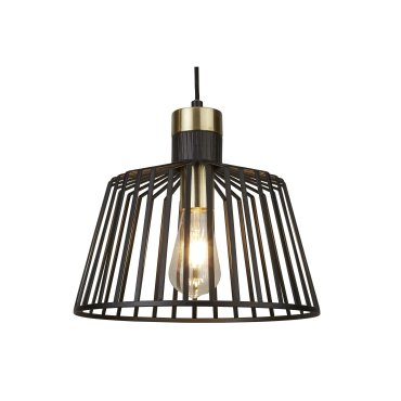 Searchlight Bird Cage - Pendelleuchte - Ø 30 x 150 cm - mattschwarz