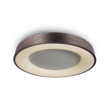 ONE Light Dekorative Plafo - Deckenleuchte - Ø 60 x 8,7 cm - 50W LED inkl. - gebürstet braun