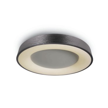 ONE Light Dekorative Plafo - Deckenleuchte - Ø 60 x 8,7 cm - 50W LED inkl. - gebürstet anthrazit