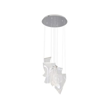 Maxlight Silk - Pendelleuchte - Ø 55 x 180 cm - 15W dimmbare LED inkl - Chrom