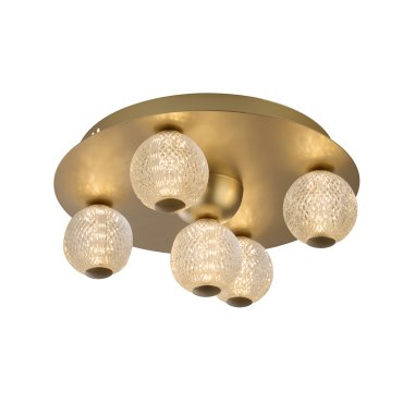 Searchlight Asteroid - Deckenleuchte - Ø 33 x 16 cm - 21W dimmbare LED inkl - gold