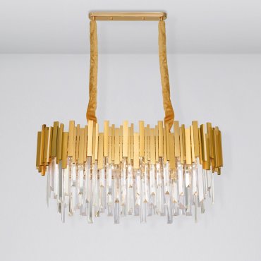 Nova Luce Grane - Hängeleuchte - 80 x 30 x 120 cm - gold und transparent