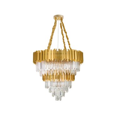 Nova Luce Grane - Kronleuchter - Ø 85 x 120 cm - gold und transparent