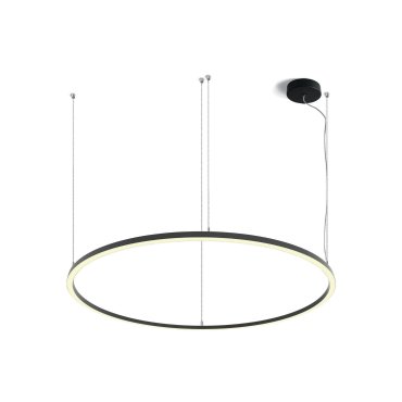 ONE Light LED Circle Rings - Hängeleuchte - Ø 180 x 300 cm - 100W LED inkl. - schwarz
