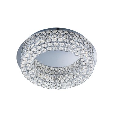 Searchlight Vesta - Deckenleuchte - Ø 39,5 x 10 cm - 22W dimmbare LED inkl - Chrom