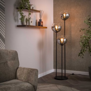 Vico Bubble Shaded 3L - Stehlampe - Ø 46 x 162 cm - schwarz