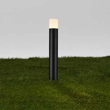 Nova Luce Paul - Gartenpfosten auf Erdspieß - Ø 8 x 60 cm - 10W LED inkl. - IP65 - Sand schwarz