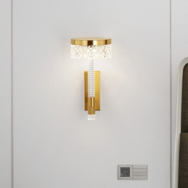 Nova Luce Bion - Wandleuchte - Ø 14,8 x 28 cm - 8W LED inkl. - messing gold